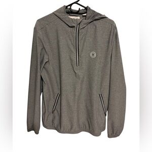 Gray Original Penguin hooded quarter zip pullover